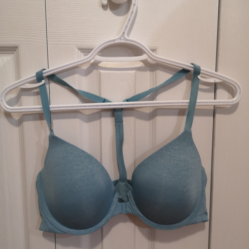 Victoria's Secret Teal Racerback Semi Demi Underwire Bra 36C